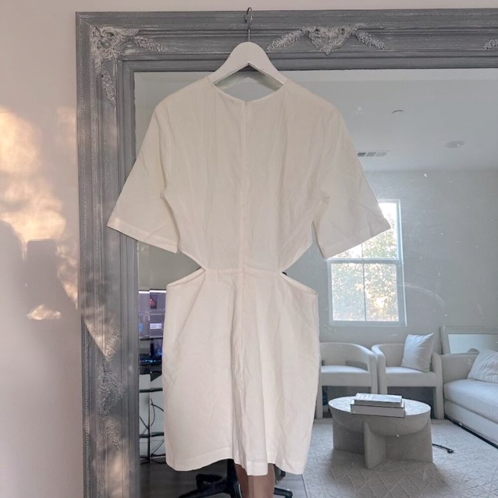 & Other Stories White Twisted Front Mini Dress - Picture 6 of 7